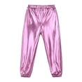 thumbnail image 6 of Vxuxlje Kids Hip Hop Dance Pants Shiny Metallic Jazz Trousers Boys Girls Sparkly Sweatpants Pink 16, 6 of 7