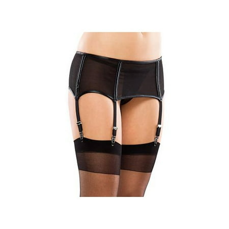 Sheer Boned Diva Garter Belt D9266X Coquette Black