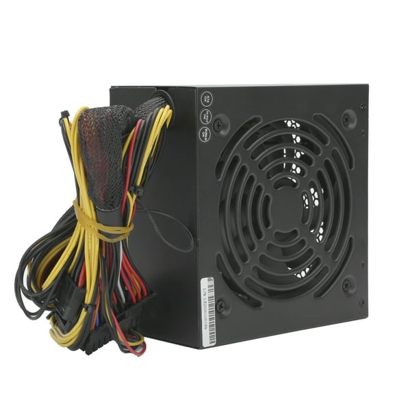 Desktop Computer Power Supply, PC Power Supply, Black Fan Adjustable Flexible For Desktop Computer US Plug