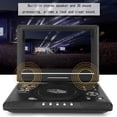 thumbnail image 3 of Reproductor de Port¨¢Til de DVD HD 9.8 '' Pantalla LCD Juego Reproductor de TV Receptor de Radio FM Soporte de Formato de Video AVI/EVD/DVD/SVCD/VCD/CD/CD-R/RW/eg-4, Negro(US), 3 of 5