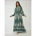 thumbnail image 7 of Printed Long Sleeve Viscose Maxi Dress, 7 of 7