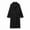 01 Black, variant on YueHuiYing Women's Faux Suede Leather Jacket Spring and Winter Fashion Long Trench Coat Lightweight Windbreaker