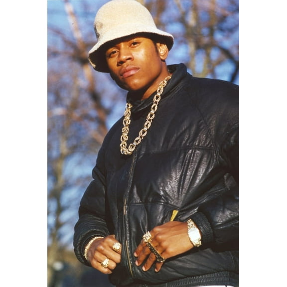 Ll Cool J posed in Black Leather Jacket Photo Print (24 x 30)