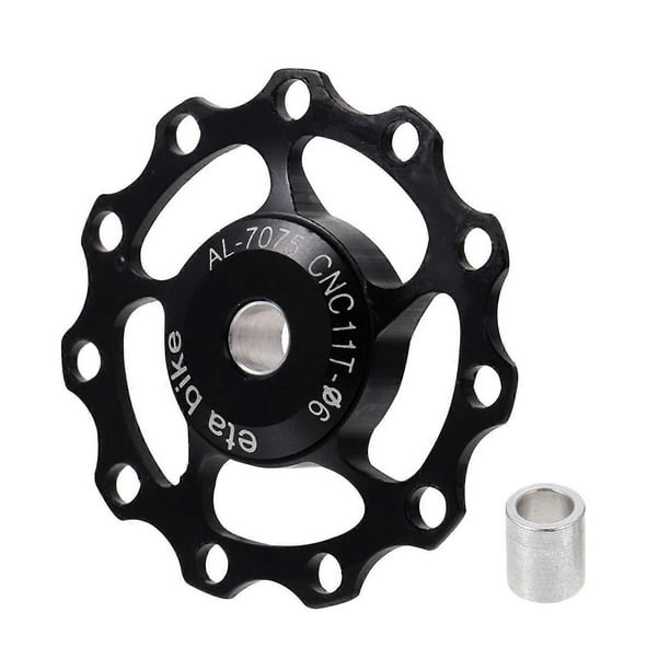 Black Aluminum Alloy Bike Rear Guide Wheel for Mountain Bike Use 1Pc 70 Characters
