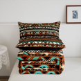 thumbnail image 5 of Homewish Colorful Bohemian Geometric Twin Comforter Sets,Vintage Boho Rhombus Stripes Bedding Set,Black Reversible,2-Piece,1 Comforter and 1 Pillowcase, 5 of 7