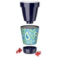 thumbnail image 2 of Mugzie 12-Ounce "Low Ball" Tumbler Drink Cup with Removable Insulated Wetsuit Cover - Blue Paisley, 2 of 4