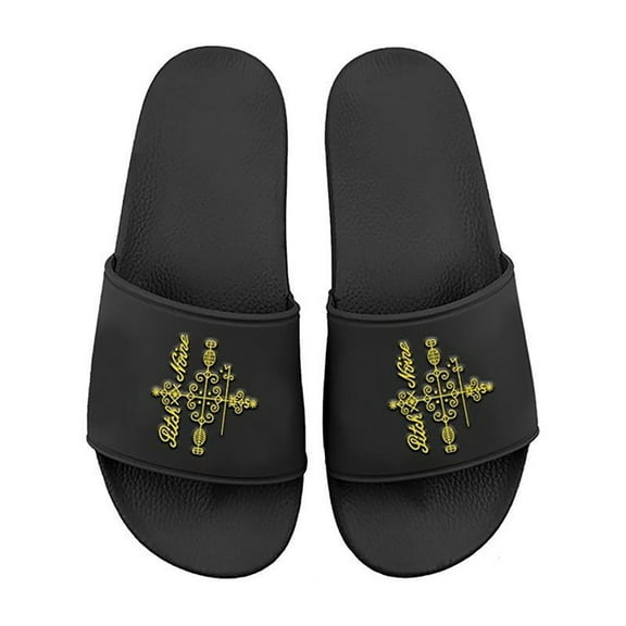 Pitch Noire - Papa Legba Classic Slides, Casual Comfort Sandals