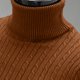 thumbnail image 3 of Gibobby Suéter cuello alto hombre Suéteres de punto trenzado para hombre, cuello alto, ajuste holgado, manga larga, suéter grueso de invierno(Café,XG), 3 of 5