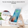 thumbnail image 4 of pitrice Mobile Phone Holder Foldable Adjustable Portable Plastic Smartphone Stand Household Tablet Organizer Bracket Support Silver, 4 of 9