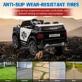 thumbnail image 6 of MUKIDY Electric Police Car for Kids, 12 Volt Kids Ride on Toys w/ Music, Megaphone, Remote, Bluetooth - Black, 6 of 7