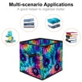 thumbnail image 2 of Tie Dye Foldable Toy Box Storage Box Organizer Bins with Handle, 10.8"x10.5"x10.6", Large Capacity, 2 of 6