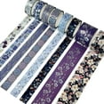 thumbnail image 2 of Wrapables Nature Metallic Foil Washi Tape Set for Scrapbooking, Stationery, Diary, Card Making, (8 Rolls), Cool Blue Floral, 2 of 6