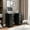 Black, variant on 47" Home Office Computer Desk with Wheels, Rolling Study Desk with 4 Drawers and Storage Cabinet, Executive Desk Office Table Writing Desk Home Desk Laptop PC Table Workstation, White
