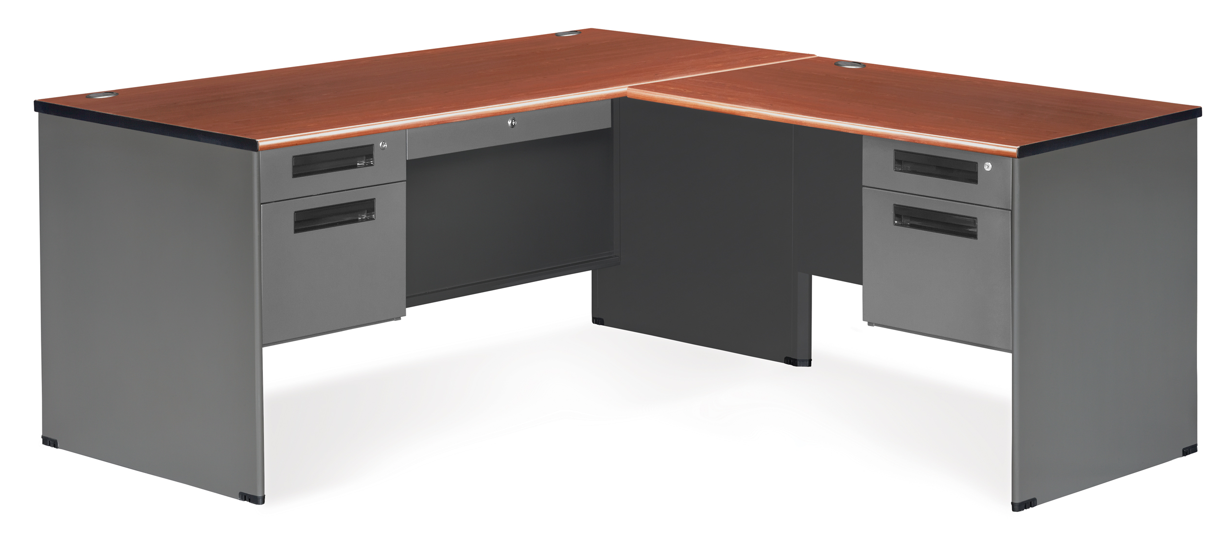 OFM Executive Series Model 77366R LShaped Desk with Right Pedestal Return and Laminate Top