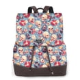 thumbnail image 1 of Fotbe music Skull record Retro Mochila Bolso con Estampado para Mujer, Mochila Antirrobo de Nylon Impermeable, Bolsa Ligera de Hombro, 1 of 4