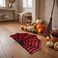 thumbnail image 5 of Euahivb Halloween Spider Web Bath Mat 23.6×15.8 Inch Soft Polyester Gothic Floor Rug Spooky Bathroom Doormat for Tub Shower Bedroom Doorway Fall Decor, 5 of 9