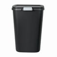 thumbnail image 5 of Hefty 13gal Odor Block Trash Can Black: Kitchen Touch-Top Garbage Can, Tight-Fitting Lid, Indoor, Rectangle, Matte Finish, 5 of 5