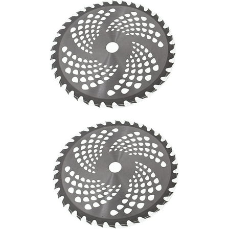 EPOTOOR 2Pcs 9 Inch Carbide Tip Brush Cutter Trimmer Blade 36 Teeth with Arbor Washer Replacement for Weedeater Blades