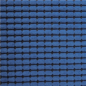 Soft Corduroy Corn Striped Velvet Series Decorative Throw Pillow, 20" x 20", Blue, 2 Pack