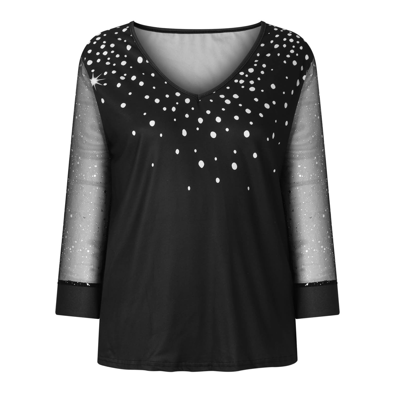 wallis black sparkle top