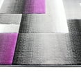thumbnail image 6 of BizChair Modern Contemporary Area Rug, Purple Grey Black (5 Feet X 7 Feet), 6 of 7
