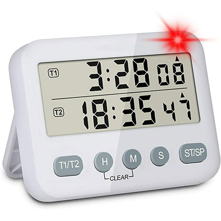 OAVQHLG3B Dual Digital Timer, Kitchen Timer for Cooking Countdown Timers 