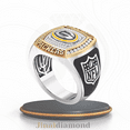 thumbnail image 2 of Jinaldaimound #GreenBayPackers 1/2 CTTW Diamond Two-Tone Yellow Gold and Sterling Silver Ring(11), 2 of 2