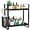Black, variant on 2-Tier Bathroom Organizer with Drawers and Baskets, Multi-Purpose Makeup Organizer Countertop, Large Skincare Organizers, Exquisite Vanity Organizer,Wood