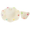 thumbnail image 1 of Sombrero de 56-58cm de circunferencia, sombrero para el sol para mujer, sombrero de paja, lindo sombrero para el sol de verano, sombrero de playa y conjunto de bolsa de paja, 1 of 5