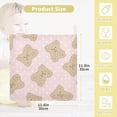 thumbnail image 2 of Dreamtimes Cute Teddy Bears Baby Muslin Washcloths Face Towel, Pink Heart Texture Burp Cloths Cotton Wipes 5 PCS Infant Wash Cloth for Newborn Boys Girls 12x12 inches, 2 of 7