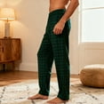 thumbnail image 6 of Xuniizn Mens Pajama Pants, Lightweight Plaid Print Elastic Waistband Drawstring Casual Home Pajamas, Breathable Soft Comfy Sleep Pants, 6 of 7