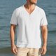 thumbnail image 1 of pstuiky camisetas de hombre, Camisa informal de manga corta con botones y estampado playero para hombre camisas casuales para hombre xxl, 1 of 7