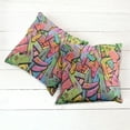 thumbnail image 6 of Ambesonne Colorful Throw Pillow Cover 2 Pack, Abstract Grunge Arrows, 24", Multicolor, 6 of 7