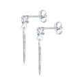 thumbnail image 4 of Elli by Julie & Grace Feather Crystal Earring 925 Silver For Women, 4 of 7