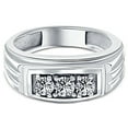 thumbnail image 4 of Pompeii 3/4ct Diamond Mens 14K White Gold Wedding Ring (G/H,I1), 4 of 5