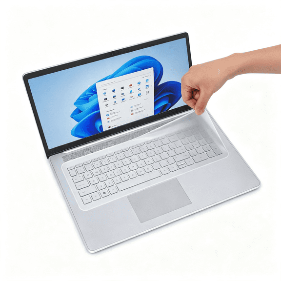 GJX Keyboard Cover Skin 17 17.3" Laptop Notebook Keyboards Ultra Thin Hp Acer Asus Msi Silicone Waterproof Dustproof Keyboard Cover Skin Protector Clear 14.37"X5.1"