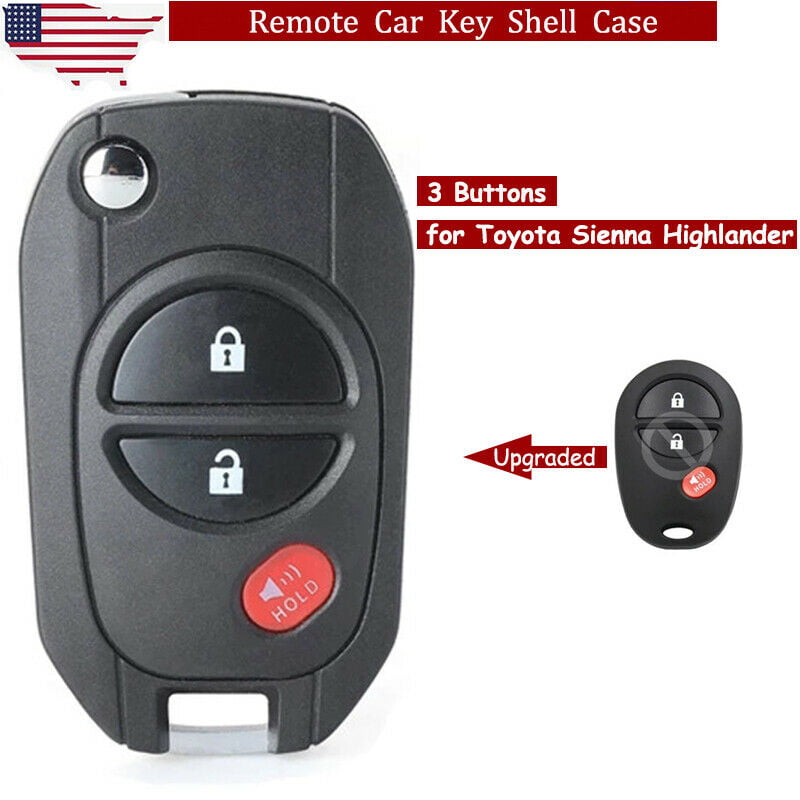 Remote for 2008 2009 2010 2011 2012 2013 Toyota Highlander Shell Case 
