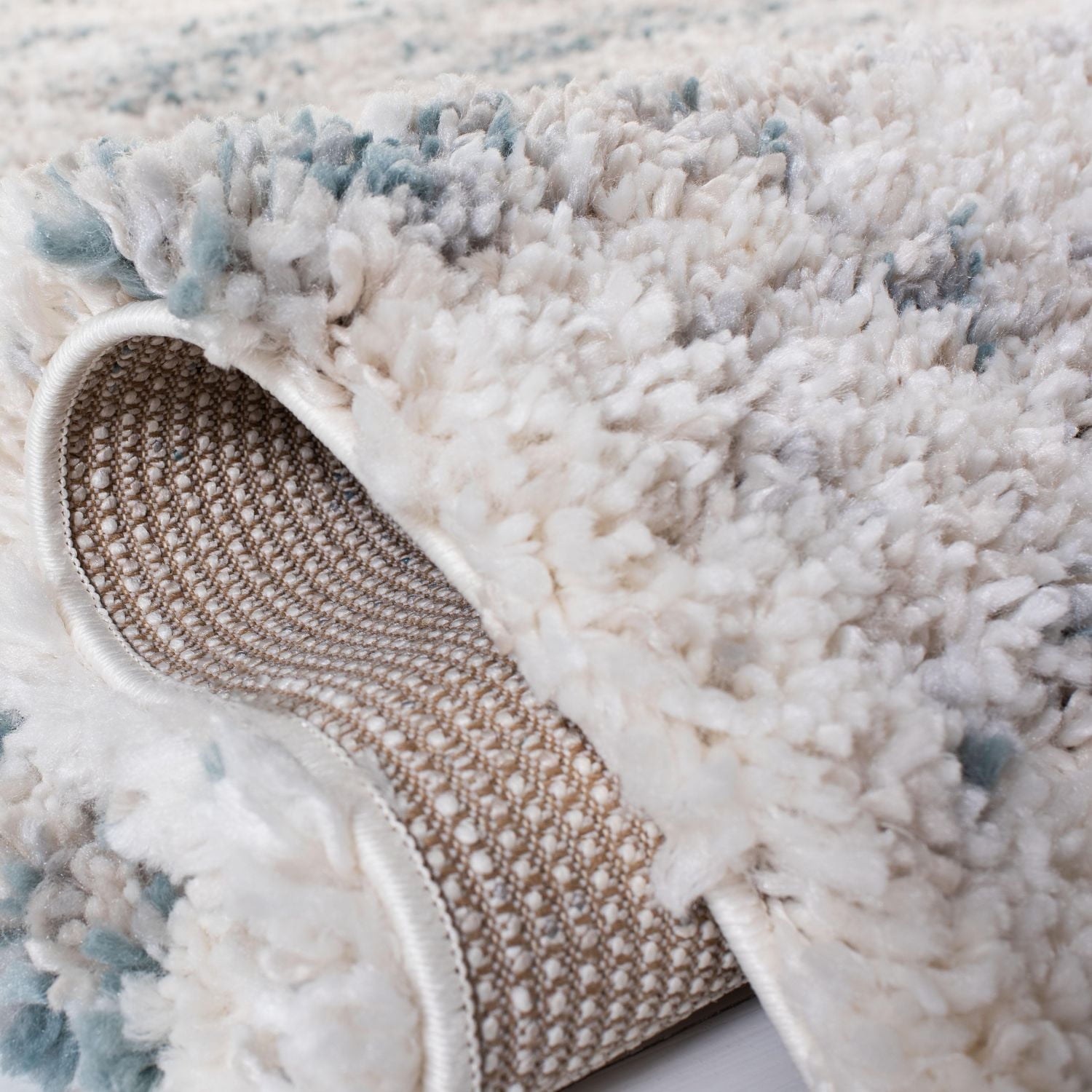 SAFAVIEH Fontana Einri Distressed Abstract Plush Shag Area Rug