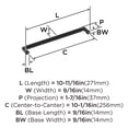 thumbnail image 5 of Amerock Balata 10-1/16 inch (256mm) Center-to-Center Matte Black Cabinet Pull, 5 of 6
