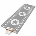 thumbnail image 2 of 2x6 Washable Runner Rug, Western Texas Star Non-Slip Hallway Runner for Entryway Kitchen Bedroom, Vintage Simple Gray White Stars Grey Indoor Carpet Runner Floor Mat, 2 of 9