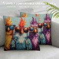 SHERONV Graffitic Rooster Decor Cool Animal Wearing Sunglass Throw