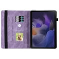 thumbnail image 5 of SaniMore for Samsung Galaxy Tab A8 (SM-X200/X205) 2021 Case, PU Leather Case with Card Slot & Kickstand Pencil Holder & Hand Strap Shockproof Protective Case for Women Girls, Purple, 5 of 8