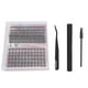 thumbnail image 1 of Eyelash Extension Kit 126pcs Clusters Individual D Curl False Lash DIY Extension Kit with 3ml Dual Use Glue Lash Tweezers Brush Black, 1 of 4