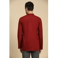 thumbnail image 2 of SKAVIJ Men's Cotton Long Sleeve Casual Henley Shirt Band Collar Summer Beach Hippie T-Shirt Vacation Tops with Pocket (Small,Red), 2 of 6