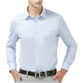 thumbnail image 2 of Floenr Mens T Shirts,Men Turndown Solid Business Pocket Slim Fit Buttons Long Sleeve Shirt, 2 of 7