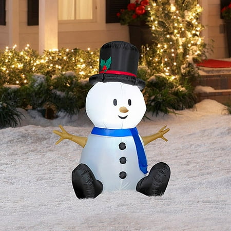4' Tall Airblown Snowman Christmas Infla