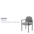 thumbnail image 5 of Flash Furniture Comfort Gray Fabric Stackable Steel Side Reception Chair with Arms, 5 of 13