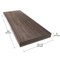 thumbnail image 3 of Dumekko Large Floating Shelves for Wall Set of 1 Wooden Wall Shelves 36 in x 12.75 in x 2 in Room Decor Long Shelf with Invisible Wall Mount Bracket for Bedroom, Kitchen, Living Room, Walnut, 3 of 8