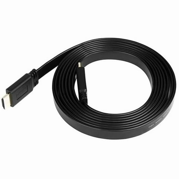 1500 mm Version 1.4a High Quality HDMI Flat Cable with Ethernet, Black & Gold Plate