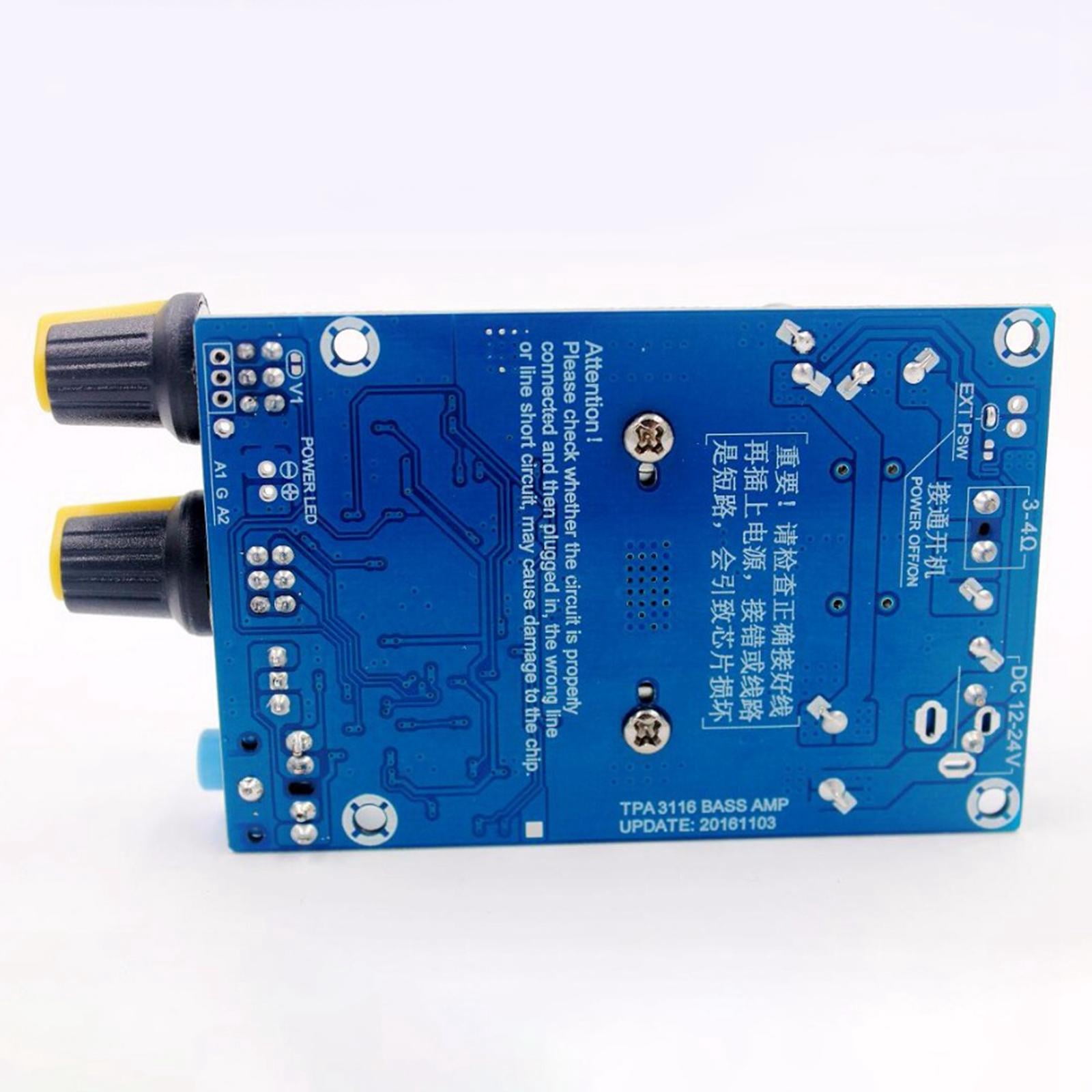 Amplifier Board Bass DC12-24V Subwoofer Audio Digital for Home Audio DIY Car Speakers